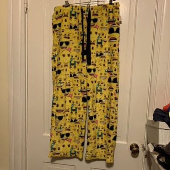Emoji Size Women’s Medium 8/10 Fleece Pajama Lounge Sleep Pants - Picture 1 of 4